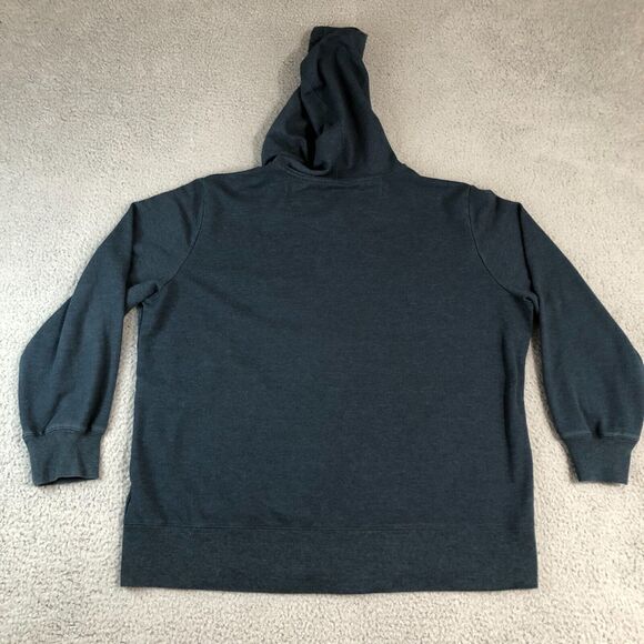 Eddie Bauer Hoodie Mens 2XLarge Blue Preppy Normcore Full Zip Sweatshirt - Picture 4 of 6